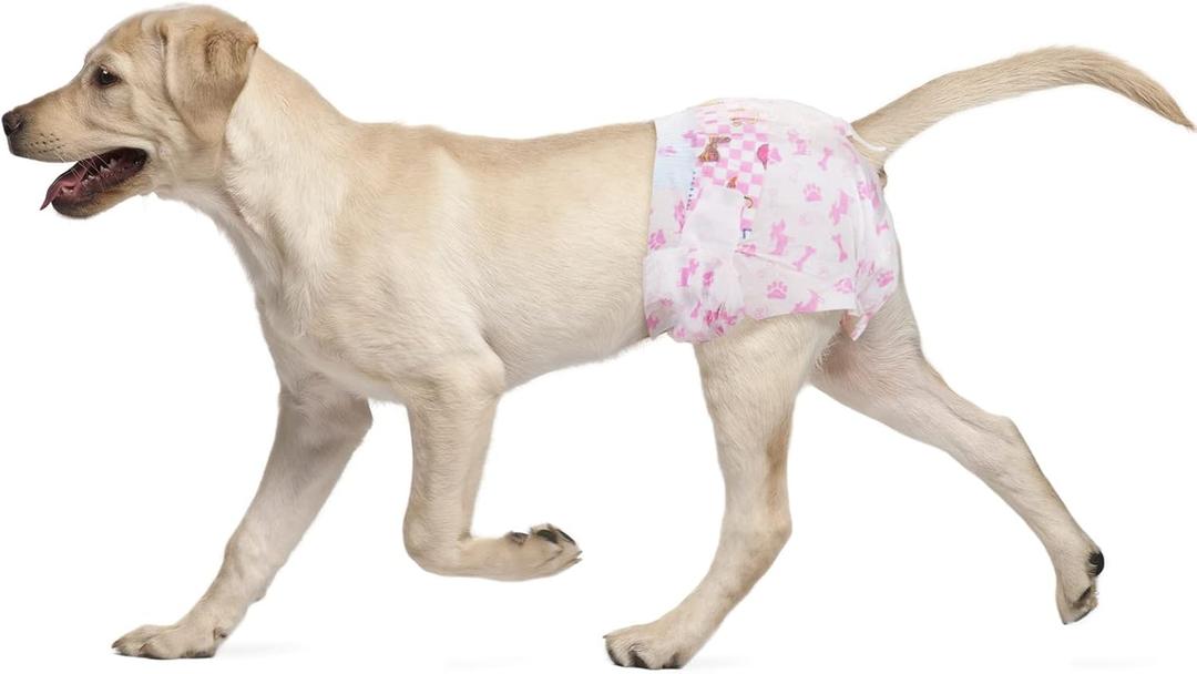Dono Disposable Dog Diapers Female, Super Absorbent Doggie Diaper, Rapid-Dry Gel Technology Puppy Diapers, Leak-Proof Fit for Doggy Cat in Heat, Excitable Urination, Incontinence, Large (Large (33 count))