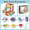 Electric Train Set, 3D Infinity Racer Train Tracks, DIY Toy Car Track, Modular Building Blocks Freely Assembled, STEM Learning Toy Fun Gifts for Kids Toddlers Boys & Girls