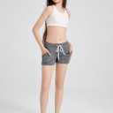 4 Pack Girls Athletic Shorts Dry-Fit Basketball Shorts with Pockets,Girls Running Shorts for Kids Gym Soccer (M)