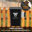 Moryimi Dog Poop Trash Can Outside, 3.1 Gallon Dog Waste Trash Can with Trash Bag Dispenser, Outdoor Dog Poop Trash Can with Lid, Black Hanging Trash Can for Fence, Garbage, Outdoors, Counter Top