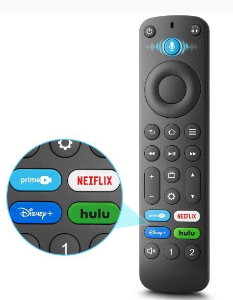 Replacement Voice-Remote-Control for TV-Stick/TV Cube and Compatible with Insignia/Toshiba/Pioneer Fires Smart