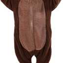 SWEETXIN Unise Kids Jumpsuit Cosplay Onesie One Piece Suit for Girls Boys Halloween Character Costume Dress Up Party (8 Years,Coffee Bear)