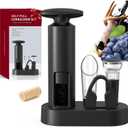 CIRCLE JOY 4-in-1 Wine Bottle Opener Set With Foil Cutter, Wine Pourer, Vacuum Stopper and Storage Base, Corkscrew Cork Remove Bartenders, Restaurants & Home, Ideal Gift