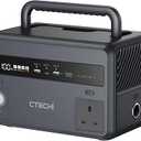 CTECHi Portable Power Station 300W, 299Wh LiFePO4 Battery, 120000mAh Emergency Power Supply, Solar Generator for Travel, Camping, Power Outage and RVs