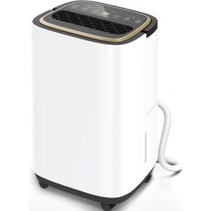 52 Pint Dehumidifier- 5000 Sq. Ft. Large Basement Dehumidifiers with Pump for Large Rooms - Smart Humidity Control with Drain Hose- Dehu/Dry/Air Mode, LED Display,Timer, Child Lock (52 Pints, White)
