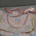 Large Bible Bag Quilted Bible Cover Case Kit for Women Church Bag with Shoulder Strap Study Supplies Christian Gifts(Spliced Flower)