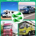 PAHTTO Wheel Chocks 4 Pack, RV Chocks with Handles for RV Trailer Camper Car Truck, Wheel Block Stopper for Tire, Strong RV Wheel Chocks Hexagonal Honeycomb Structure, RV Trailer Accessories, Green