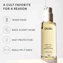 OUAI Hair Oil Travel Size - Hair Heat Protectant Oil for Frizz Control - Adds Shine and Smooths Split Ends - Color Safe Formula - Paraben, Phthalate and Sulfate Free (0.45 oz)