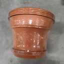 Pottiffe 13 Inch Plastic-Flower-Pot-for-Indoor-Plants, 4 Pack Large Outdoor Planter Pot with Drainage Holes & Saucers, Resin Decorative Garden Pots Planters