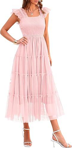 Women's Small Pink Ruffle Dress