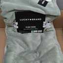 Lucky Brand Solid Plush 50"x70" Throw Blanket, Desert Sage Green - Soft, Cozy, and Timeless Comfort