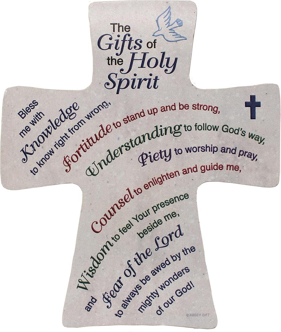 Abbey Gift Gifts of The Holy Spirit Plaque, Multicolor, 6 x 7.13" (36302)