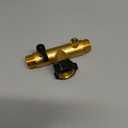 YANWOO Garden Hose Splitter, Heavy Duty Metal 180 Degree T Type with Shut-Off Valves, 3/4" High Flow Spigot Faucet Connectors with 2 Extra Silicone Washers