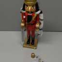 Clever Creations King Arthur 14 Inch Traditional Wooden Nutcracker, Festive Christmas Décor for Shelves and Tables