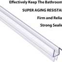 2-Pack Butecare Frameless Shower Door Bottom Seal for Glass Doors Stop Shower Leaks and Create a Water Barrier (1/2 x 39)