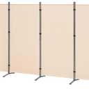 Spurgehom 4 Panel Room Divider Folding Privacy Screen, Freestanding Fabric Partition Portable Room Partition Wall Dividers for Home Office Room Restaurant, 136" W X 72" H (Beige)