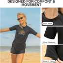 Kanu Surf Girls' Karlie Rash Guard UPF 50+ Sun Protection Short Sleeve Swim Shirt (8, Cori Black)