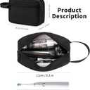 Travel Toiletry Bag, Small Cosmetic Bag, Hanging Water-Resistant Organizer for Men & Women, Ideal for Makeup, Shaving Kit, Gym Essentials & Travel Accessories (Black)