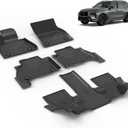 All Weather Car Floor Mats Fit for X7 40i, M50i, M60i (only fit 6 Seater) 2019-2025 2026 Automotive Floor Liners X7 Front& Rear& 3rd Row Accessories Black