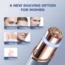 Facial Hair Removal for Women, Facial Eyebrow Trimmer, 2-in-1 Face Shaver, Painless Facial Razor for Lip, Chin, Peach Fuzz