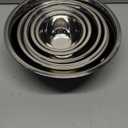 6 Piece Standard Stainless Steel Mixing Bowl Set - Mirror Finish Prep Bowls - 3/4 Qt, 1.5 Qt, 3 Qt, 4 Qt, 5 Qt and 8 Qt