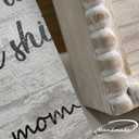 Boho Farmhouse Wooden Framed Bathroom Decor Signs, Funny Restroom Decorative Plaque Small Cute, Toilet Rules Shelf Decoration (Don't Do Stupid Shit Love Mom)