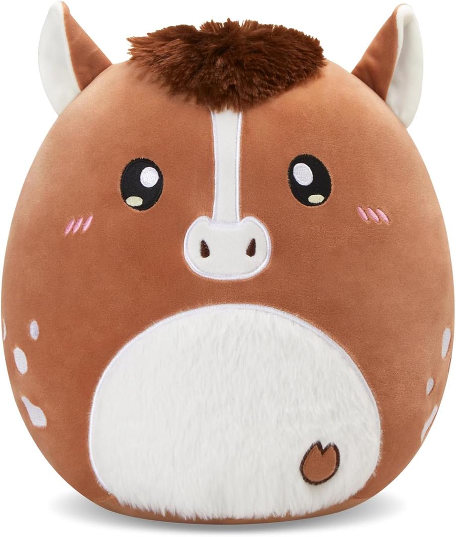 Glow Guards 12-Inch Quarter Horse Plush Pillow Cute Horse Stuffed Animal Soft Plush Toy Stuffed Animals Birthday Gift for Boys Girls Kids