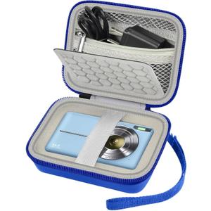 Carrying & Protective Case for Digital Camera, AbergBest 21 Mega Pixels 2.7" LCD Rechargeable HD/Kodak Pixpro/Canon PowerShot ELPH 180/190 / Sony DSCW800 / DSCW830 Cameras for Travel - Blue