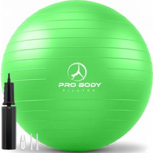 ProBody Pilates Exercise Ball - Multiple Sizes Gym Grade Balance Ball for Fitness, Workout, Pregnancy & Physical Therapy, Stability Yoga Ball Chair (Green, 65 cm)