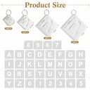 Affrolling 144 Pcs Letter and Number Stencils 4 Sizes Alphabet Number Templates Reusable Plastic Stencils for Painting on Wood, Walls, Signs(1,2,3,4 Inch,Regular)