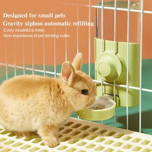 Guinea Pig & Rabbit Water Bottle, 600ml/21oz Non-Drip, Free Standing for Small Pets