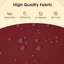 Outdoor Chair Cushions Set of 4 Fade Water Resistant, Patio Furniture Cushions with Non-Slip Ties,Square Cushions for Outdoor Furniture and Lawn Dining Chairs, 18.5 x 16 x 3, Burgundy
