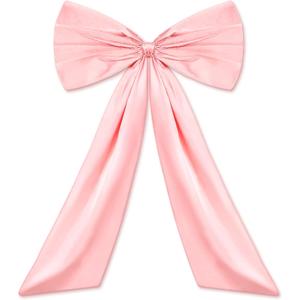Bow Decor Large Bow for Room, Coquette Giant Ribbon Tie for Birthday Party Backdrop Wall Decor(Pink,24 x 36 Inches)