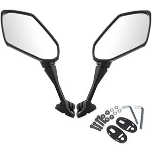 Mokuo Motorcycle Rear View Mirrors Compatible with CBR 600 F4 F4I CBR600RR CBR1000RR CBR300R CBR500R CBR900 CBR919 CBR929 CBR954 VTR1000 GT125R GT250R GT650R GT650S Convex Mirrors Black