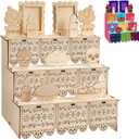 Dia De Los Muertos Decoration 14 inch Day of Dead Ofrenda Box Alter Ofrenda Wooden Box Set Photo Frame Remembrance Memory Shadow Gift Altar Supplies for Day of The Dead Home Decorations