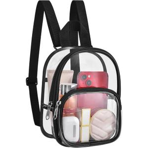 USPECLARE Clear Mini Backpack Stadium Approved for Little Boys & Girls, Transparent Backpack for Concert, Festival, Sport Events