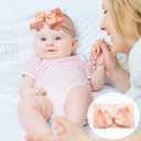 20PCS Baby Girl Bows Headbands, 4" Infant Bows Headbands Super Elastics Nylon Hairbands Cute Handmade Ribbon Bows for Babies Newborn Toddler (20 Colors)