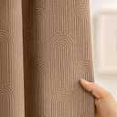 Awellife Boho Shower Curtains for Bathroom Cotton Fabric Touch Brown Bohemian Mid Century Minimalist Arch 72" L X 72" W