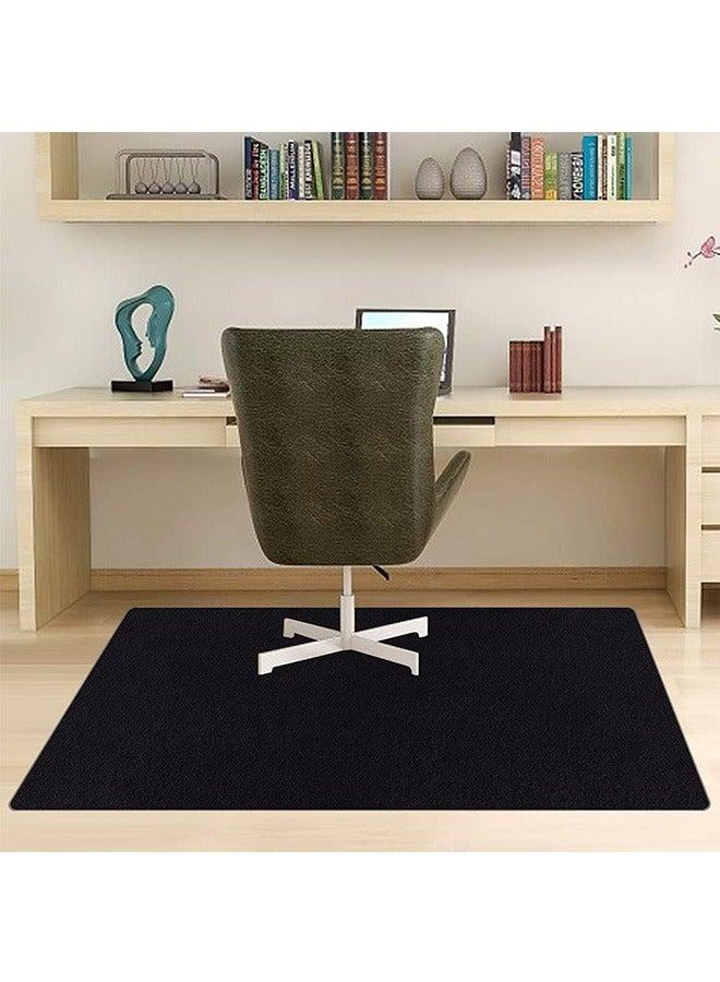 Office Clear Chair mat for Carpeted Floors, 36" x 48" Transparent Home Floor Protector Mat Chairmats, Heavy Duty Carpet Protector for Home, Flat Black