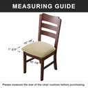 Genina Waterproof Seat Covers for Dining Room Chairs Covers Dining Chair Cover Kitchen Chair Covers (Beige, 6 Pcs)