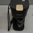 Single Serve One Cup Coffee Maker, for K Cups and Grounds, Mini Coffee Maker with Portable Handle, 6 to 12 Oz Brew Size, for Travel, Camping, Office, RV and Dorm, 120V, Black and Gold