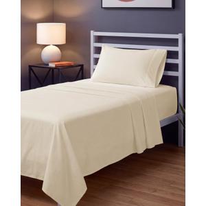 Sleepy Town Twin Size Bed Sheets - 3 Piece - Twin Sheet Set - Extra Soft, Comfy & Cooling - Easy Care - Shrinkage, Wrinkle & Fade Resistant - Brushed Microfiber - Deep Pocket Bed Sheets (Off White)
