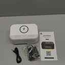 Alarm Clock Speaker Wireless Charger, Digital Alarm Clocks Bedrooms Bluetooth, Alarm Clock Dimmable Light Bedrooms Dual Alarm Snooze Dimmer 12 24H RGB Night Light Bluetooth USB AUX, White