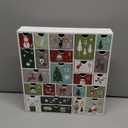 SAND MINE Wooden Christmas Advent Calendar with 24 Drawers, Countdown to Christmas, Refillable Wooden Advent, White