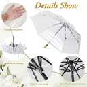 Aodaer 39.4 Inch Travel Umbrella, Foldable Lightweight Umbrella with Storage Box, Auto Open Close Wedding Umbrellas for Wedding Dating Rain Travel