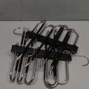 Space Saving 6 Tier Pant Hangers, Anti-Slip, Stainless Steel, 2 Pack, Black