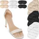 Metatarsal Pads, Ball of Foot Cushions, Heel Pads Inserts for Too Big Shoe, Reduce Foot Pain, No Slip Heel Grips Liners Pads for Loose Shoe (Black+Beige+Clear)
