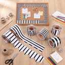 6 Rolls 197 ft Black and White Bulletin Board Border for Classroom