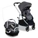 Britax Willow Grove SC Baby Travel System, Infant Car Seat and Stroller Combo with Alpine Base, ClickTight Technology, SafeWash, Pindot Stone MFD:  2024-12-30