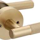 Passage Knurled Gold Color Door Handle - Durable, Stylish Interior Lever for Bedrooms & Bathrooms - Modern Design & Functionality